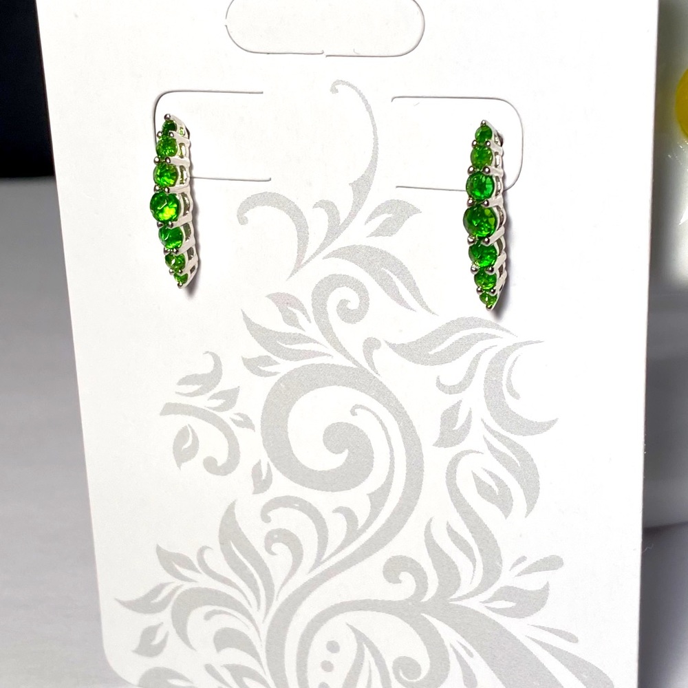 Russian Chrome Diopside Earrings